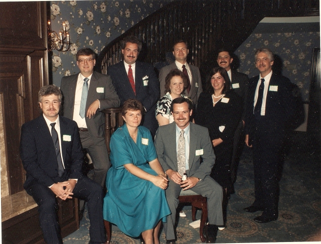 Mater Christi alumni at the R-B 20th reunion on June 9, 1989. Larry Puccini, Marty Spatz, Ed Bobowski, Dave Wasz, Chuck Rysz, Dave Masterson, John Jonas, Mary Salach, Barb Grygo and Mary Teichman. Our school is gone, but were still here.